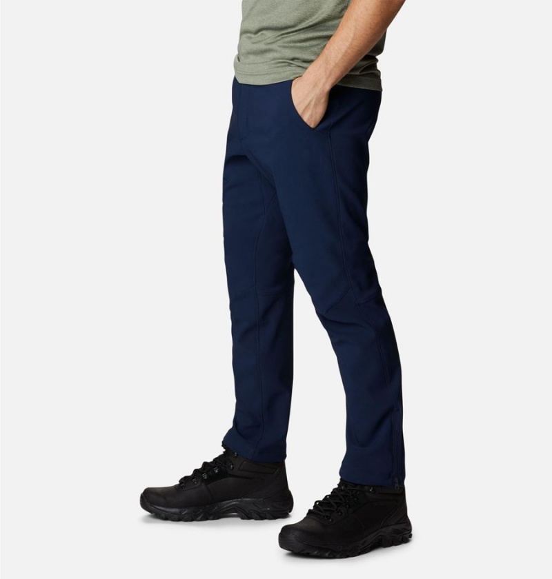 Navy Men's Columbia Passo Alto III Heat Pants | 6473-CMZSG