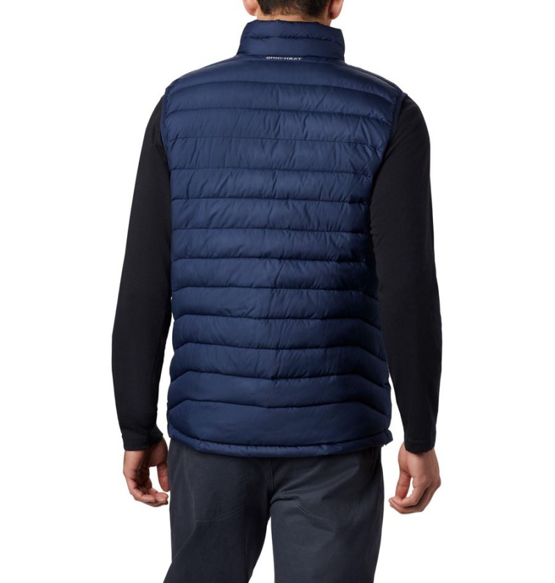 Navy Men's Columbia Powder Lite Vest | 2638-GOFBC