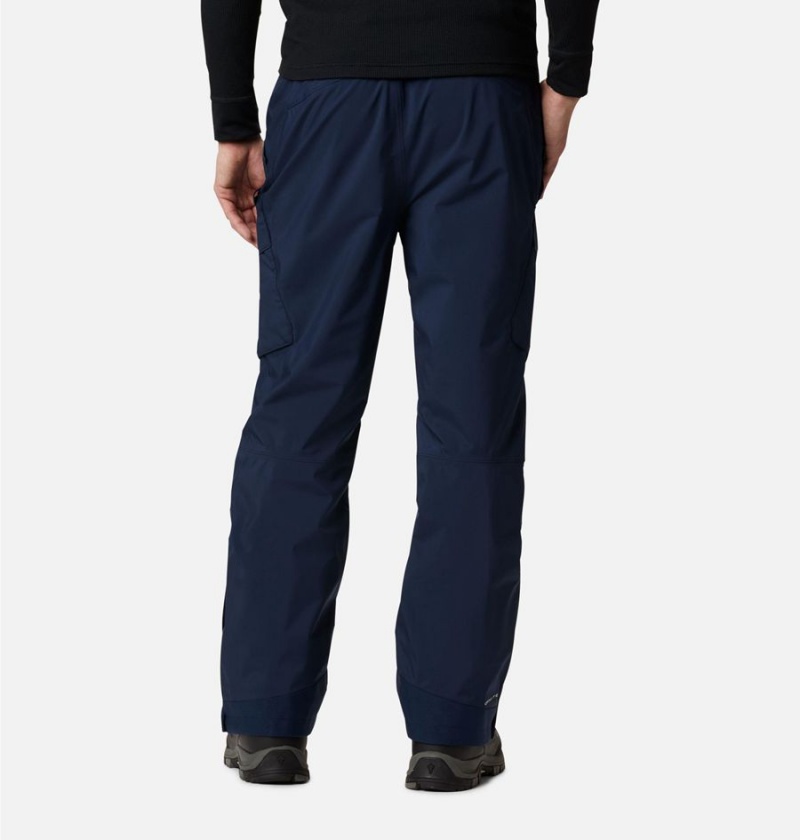 Navy Men's Columbia Powder Stash Ski Pants | 1492-QRFAC