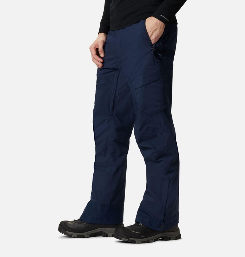 Navy Men's Columbia Powder Stash Ski Pants | 1492-QRFAC