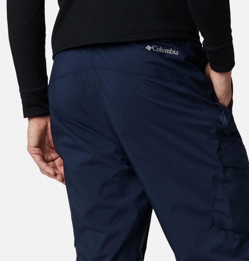 Navy Men's Columbia Powder Stash Ski Pants | 1492-QRFAC