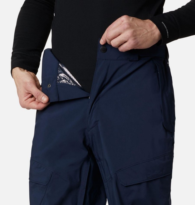 Navy Men's Columbia Powder Stash Ski Pants | 1492-QRFAC