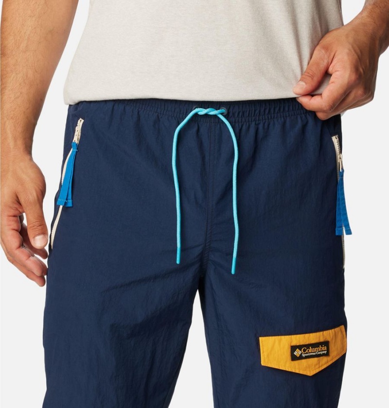 Navy Men's Columbia Riptide Retro Pants | 5960-KWTJH