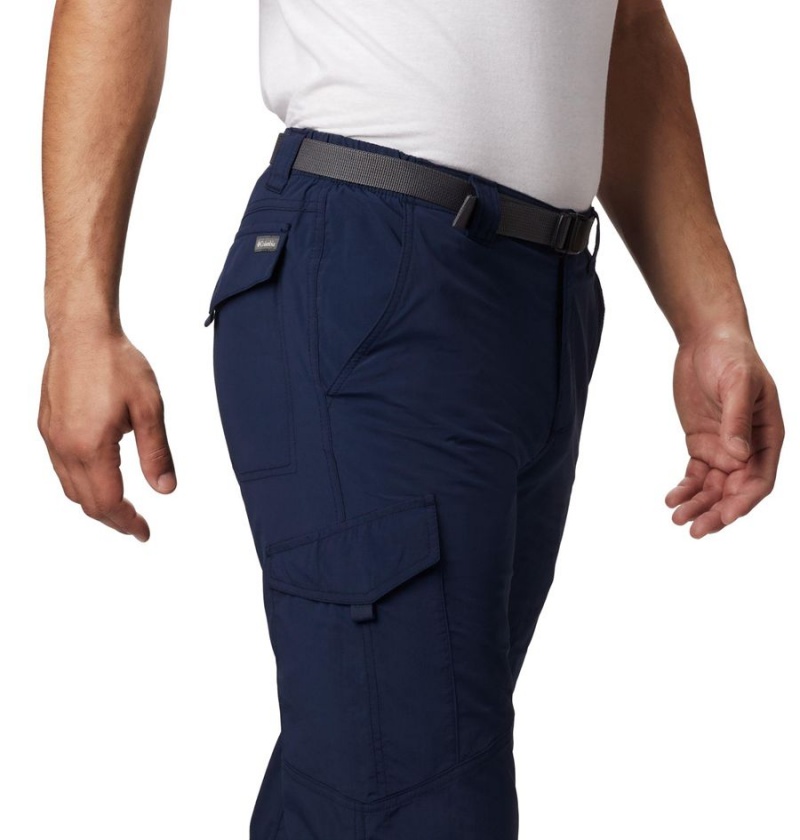 Navy Men's Columbia Silver Ridge Cargo Pants | 2805-RGHKO