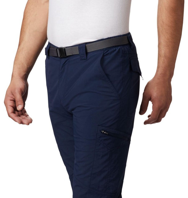 Navy Men's Columbia Silver Ridge Cargo Pants | 2805-RGHKO