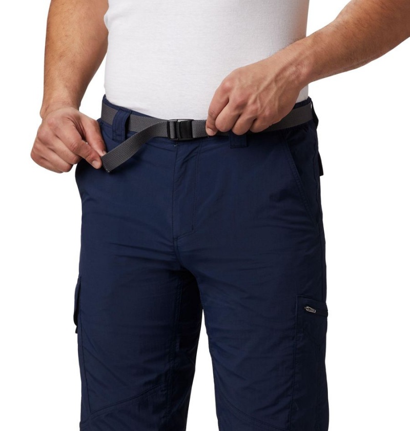 Navy Men's Columbia Silver Ridge Cargo Pants | 2805-RGHKO