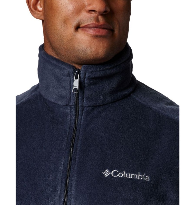 Navy Men's Columbia Steens Mountain Fleece Vest | 5639-DISAQ