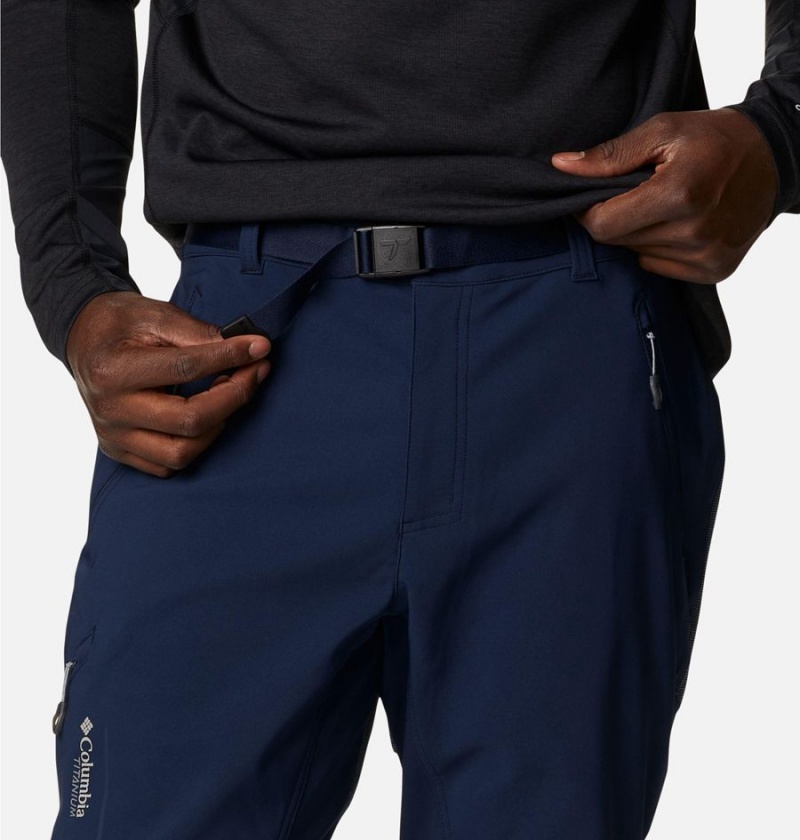 Navy Men's Columbia Titan Ridge II Pants | 2436-FTWQE