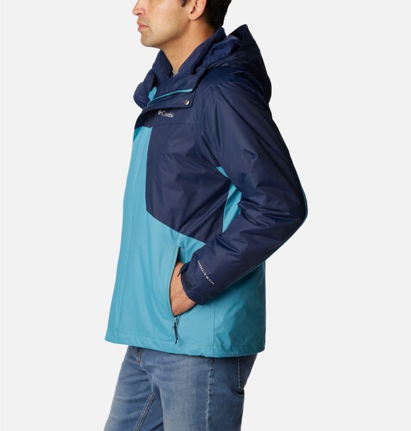 Navy Men's Columbia Tunnel Falls Interchange 3 In 1 Jackets | 9618-FNDOB