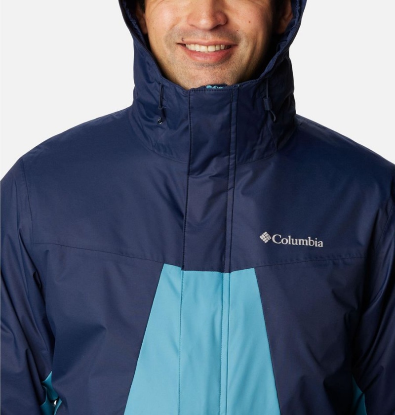 Navy Men's Columbia Tunnel Falls Interchange 3 In 1 Jackets | 9618-FNDOB