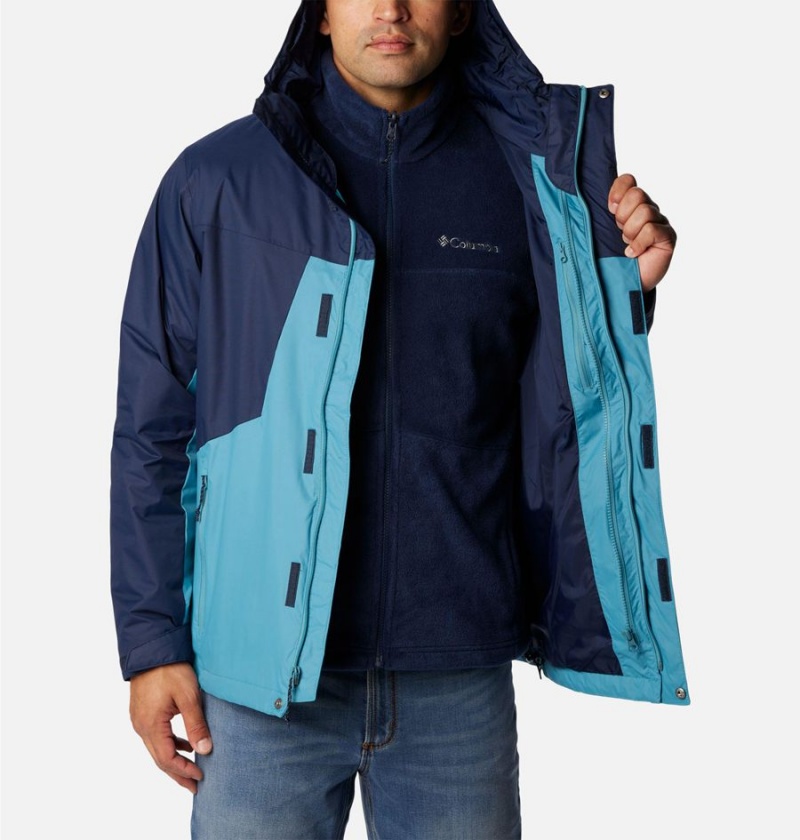 Navy Men's Columbia Tunnel Falls Interchange 3 In 1 Jackets | 9618-FNDOB