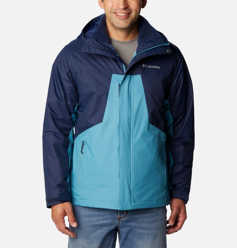 Navy Men\'s Columbia Tunnel Falls Interchange 3 In 1 Jackets | 9618-FNDOB