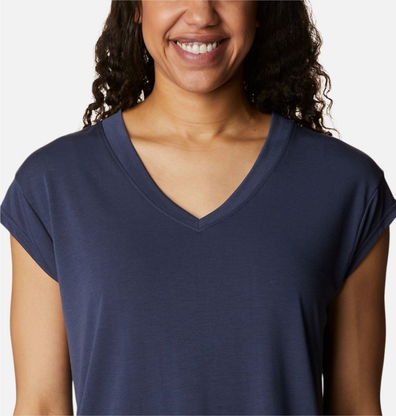 Navy Women's Columbia Boundless Beauty T-Shirt | 7315-KHXYB