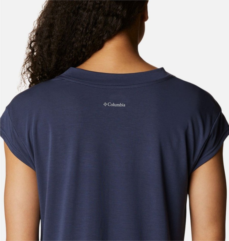 Navy Women's Columbia Boundless Beauty T-Shirt | 7315-KHXYB