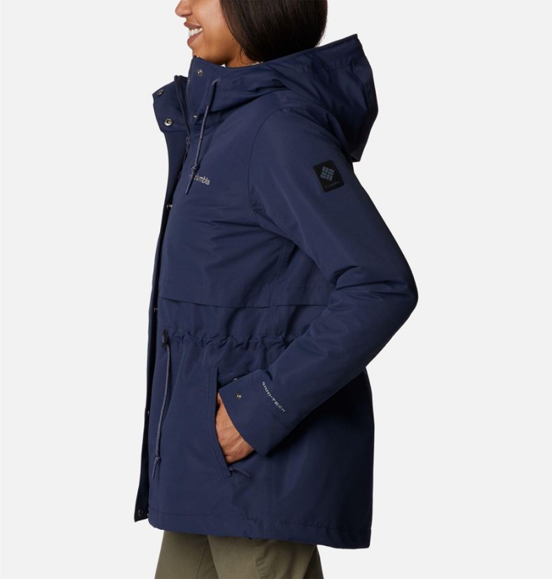 Navy Women's Columbia Drop Ridge Interchange 3 In 1 Jackets | 0865-XWYNR