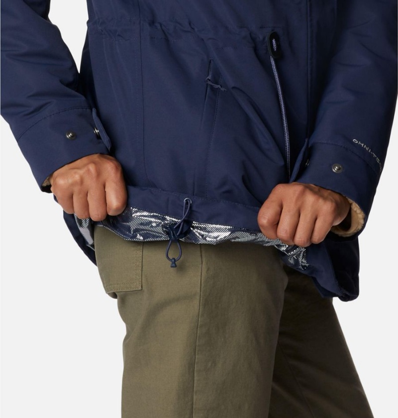 Navy Women's Columbia Drop Ridge Interchange 3 In 1 Jackets | 0865-XWYNR