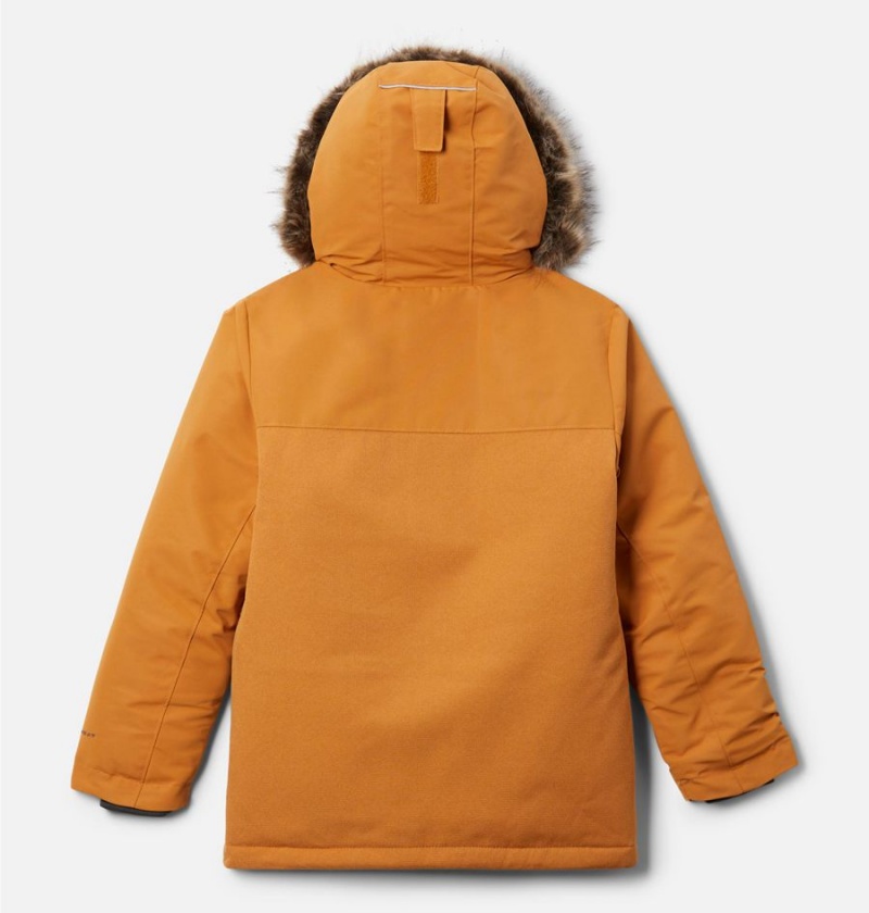 Orange Kids' Columbia Boundary Bay Down Parka Jacket | 6398-NIXZQ