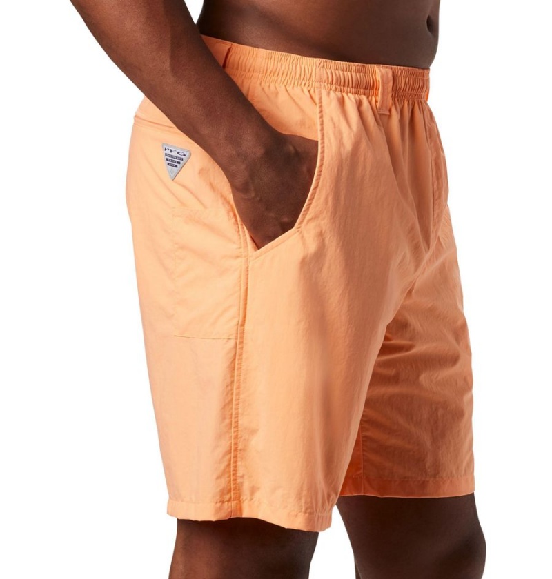 Orange Men's Columbia PFG Backcast III Water Shorts | 4982-DLJBN