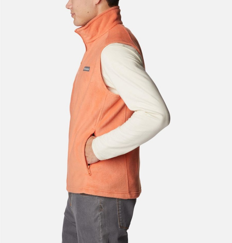 Orange Men's Columbia Steens Mountain Fleece Vest | 8713-SEUHA