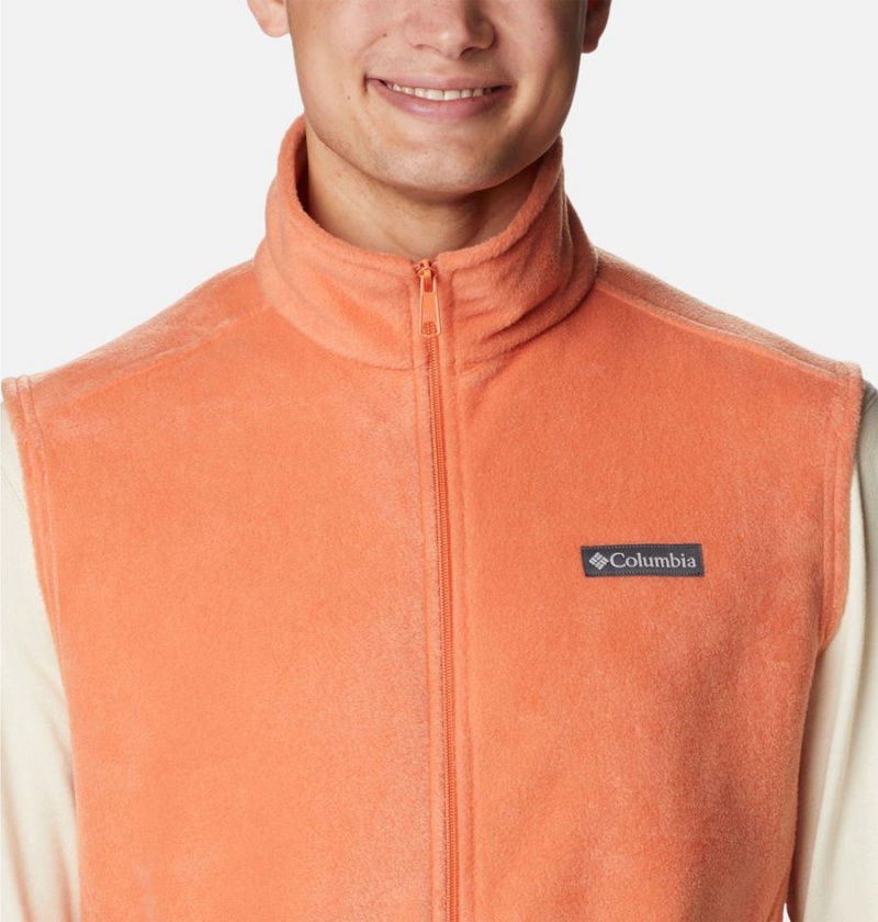 Orange Men's Columbia Steens Mountain Fleece Vest | 8713-SEUHA