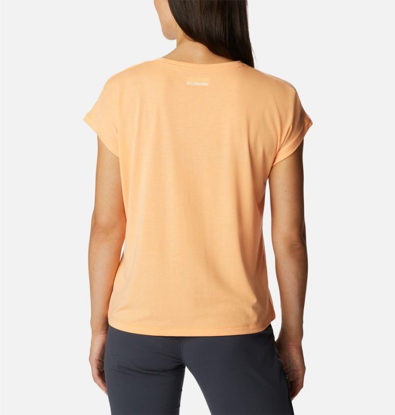 Orange Women's Columbia Boundless Trek T-Shirt | 1946-IDAWR