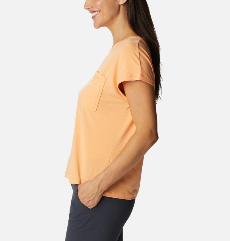 Orange Women's Columbia Boundless Trek T-Shirt | 1946-IDAWR