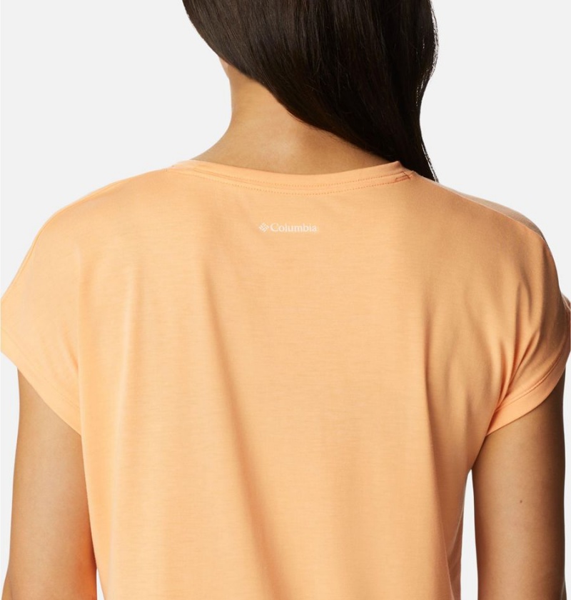 Orange Women's Columbia Boundless Trek T-Shirt | 1946-IDAWR