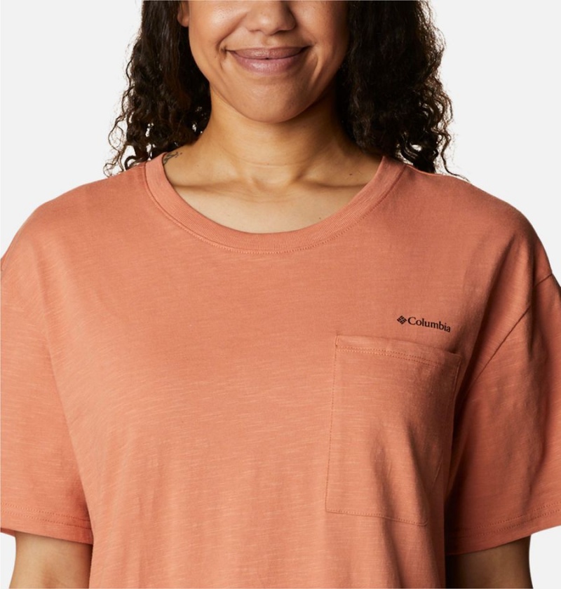 Orange Women's Columbia Break It Down T-Shirt | 6583-XYLPW