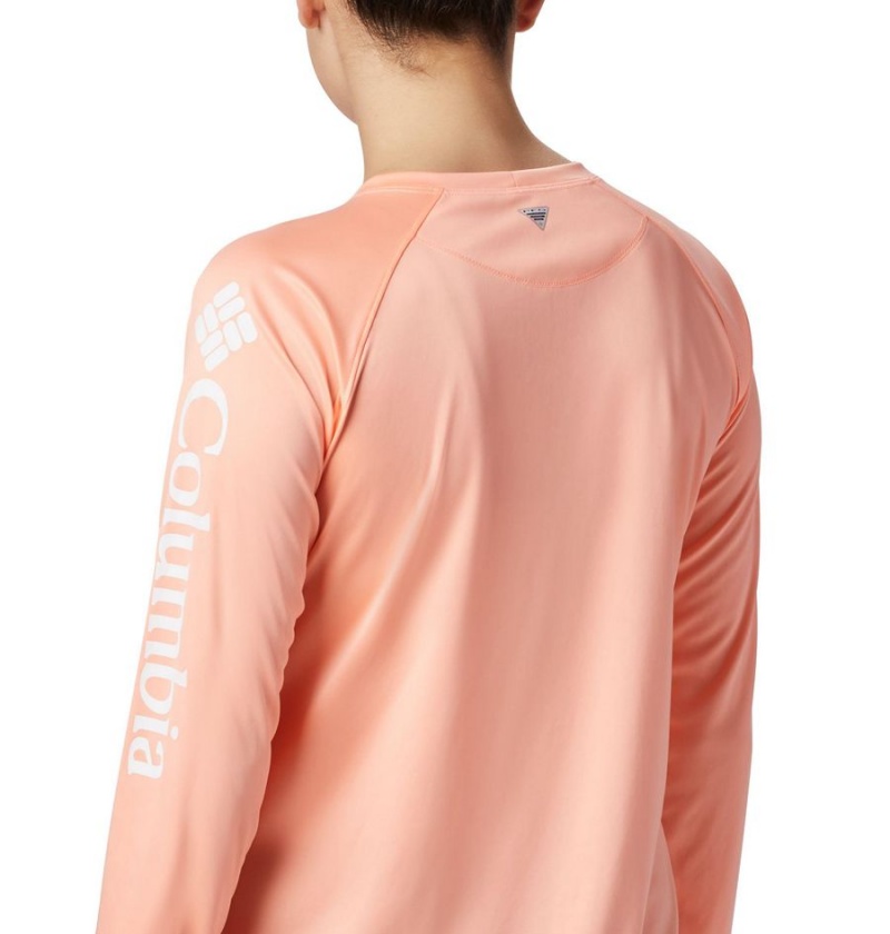 Orange Women's Columbia PFG Tidal II Long Sleeve T-Shirt | 9847-DWNRV