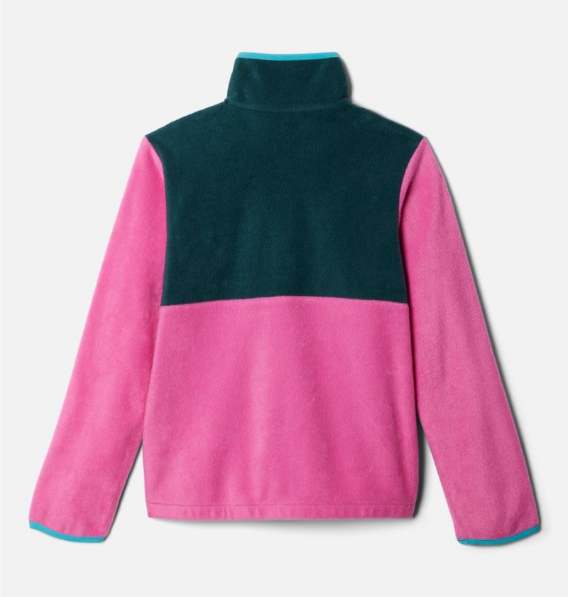 Pink Kids' Columbia Back Bowl Full Zip Fleece Jacket | 2105-ZRQAD