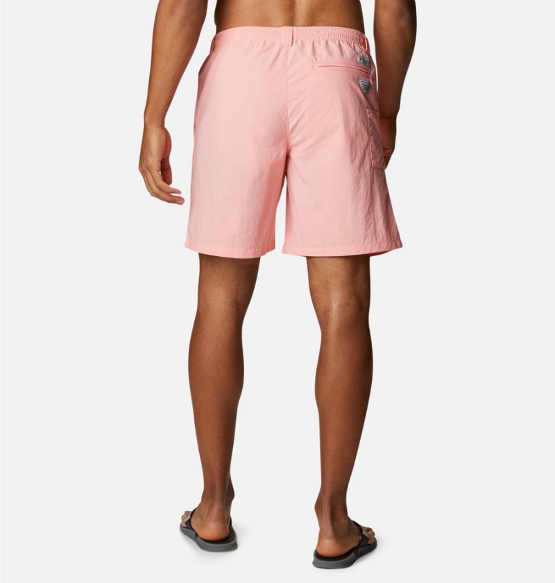 Pink Men's Columbia PFG Backcast III Water Shorts | 6489-JYDXC