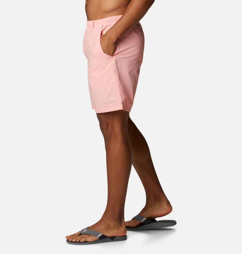 Pink Men's Columbia PFG Backcast III Water Shorts | 6489-JYDXC