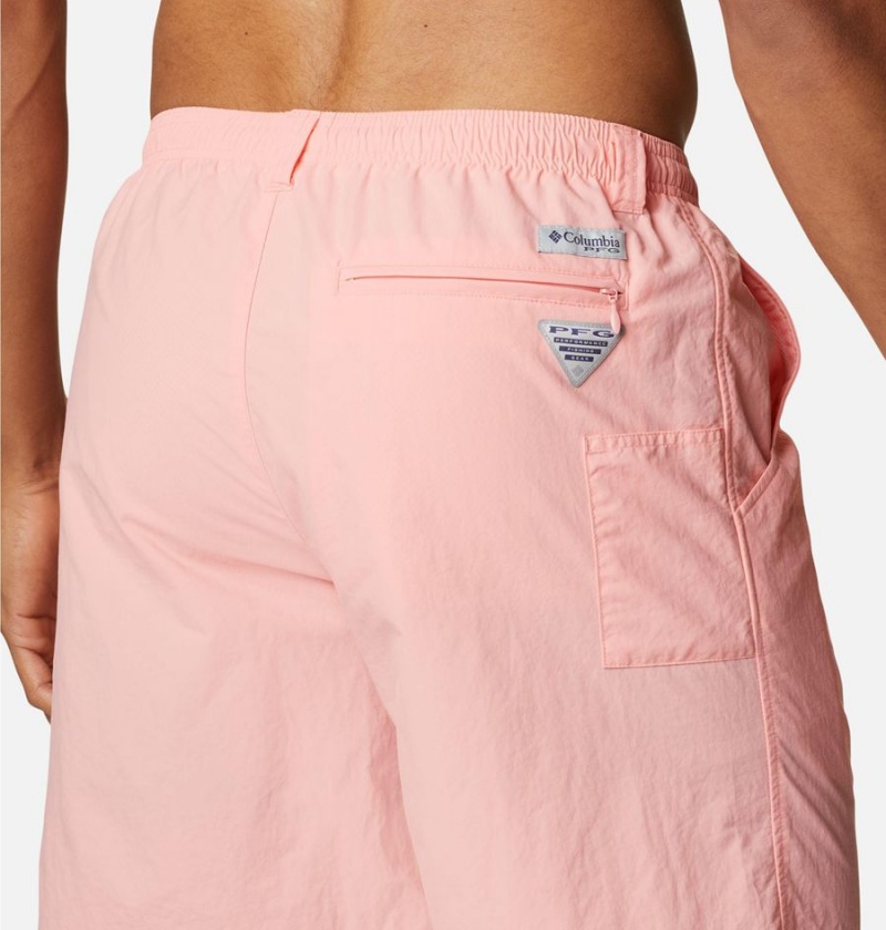 Pink Men's Columbia PFG Backcast III Water Shorts | 6489-JYDXC