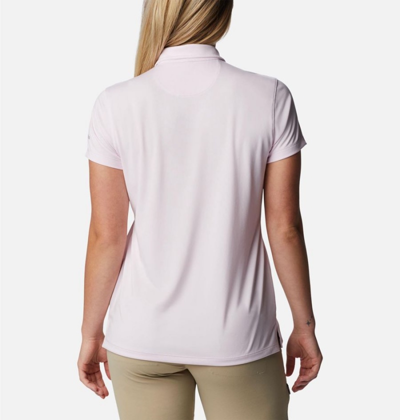 Pink Women's Columbia Birdie Golf Polo T-Shirt | 4317-SJGPV