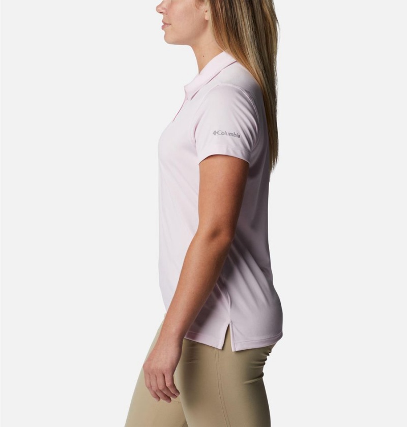 Pink Women's Columbia Birdie Golf Polo T-Shirt | 4317-SJGPV