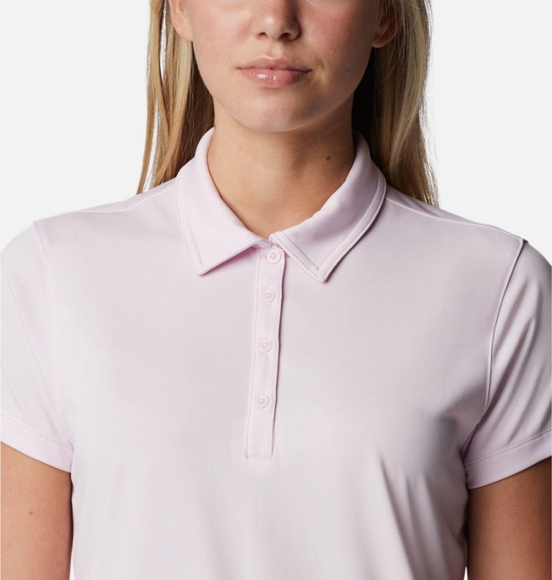 Pink Women's Columbia Birdie Golf Polo T-Shirt | 4317-SJGPV