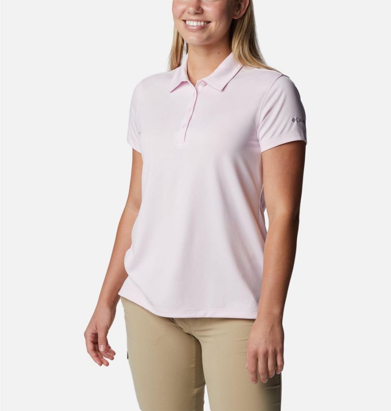 Pink Women's Columbia Birdie Golf Polo T-Shirt | 4317-SJGPV