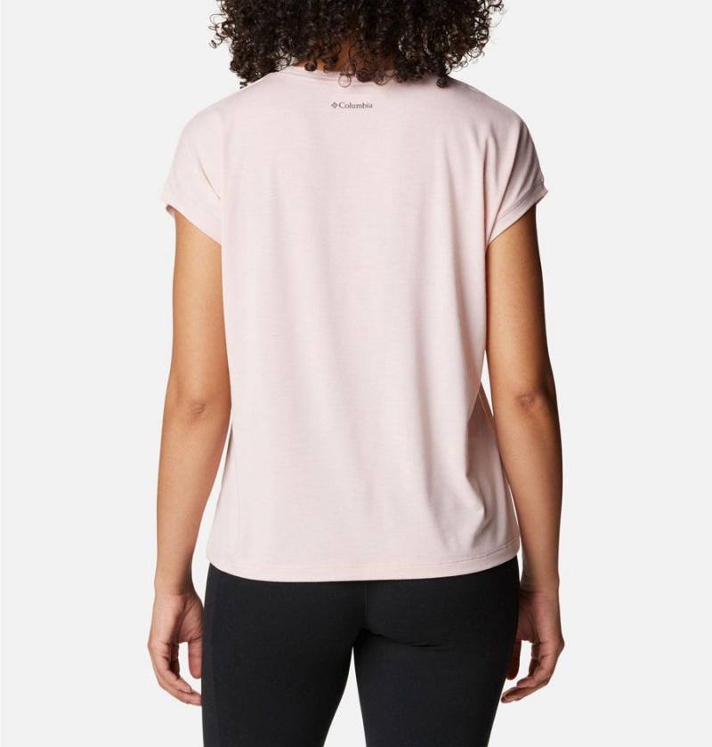 Pink Women's Columbia Boundless Trek T-Shirt | 5237-RBFET