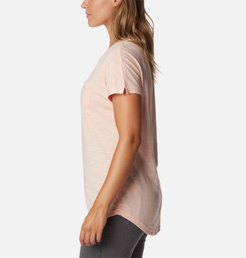 Pink Women's Columbia Cades Cape T-Shirt | 7392-CWTOF