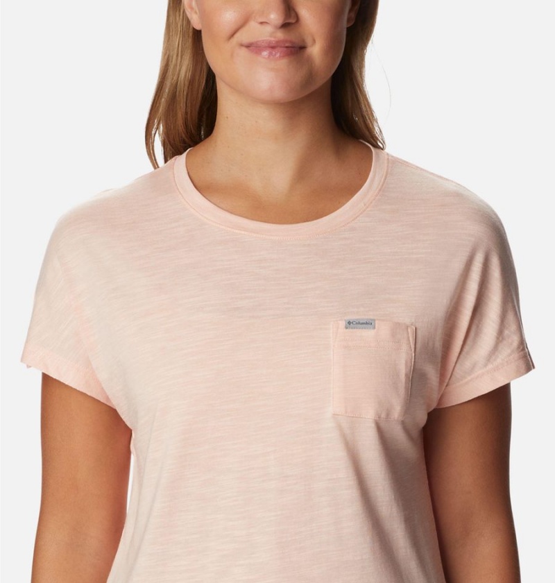 Pink Women's Columbia Cades Cape T-Shirt | 7392-CWTOF