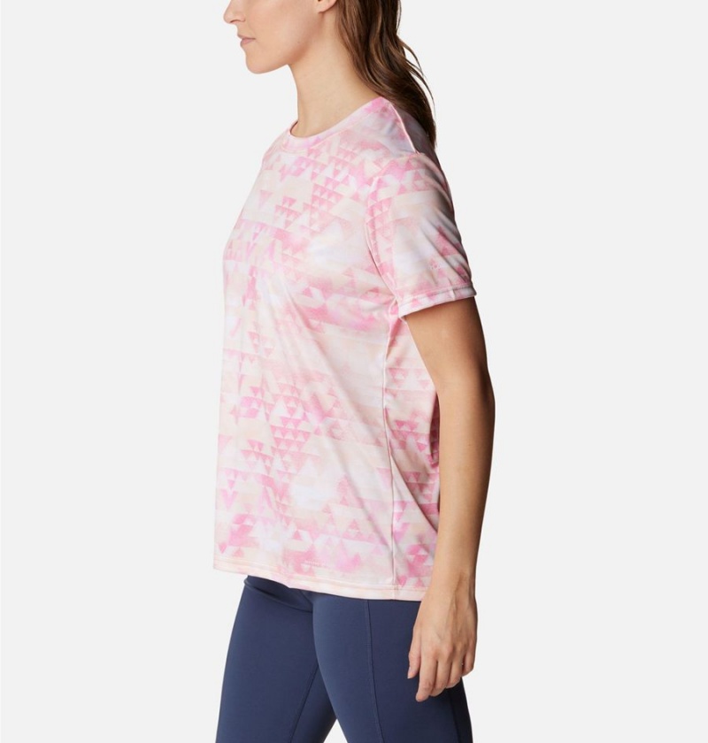 Pink Women's Columbia Fork Stream T-Shirt | 1658-HMNRJ