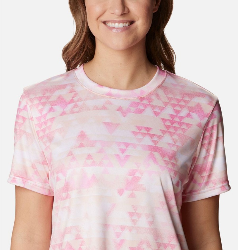 Pink Women's Columbia Fork Stream T-Shirt | 1658-HMNRJ