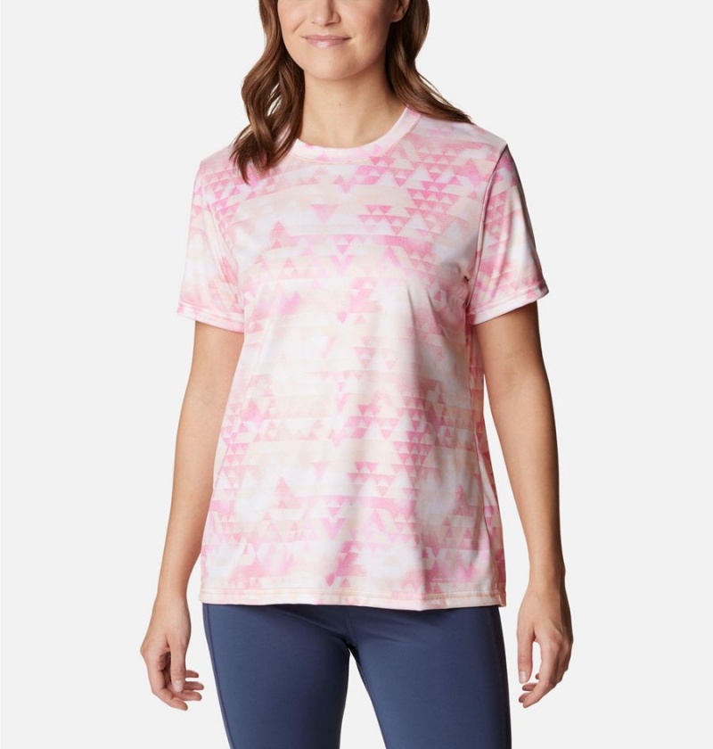 Pink Women\'s Columbia Fork Stream T-Shirt | 1658-HMNRJ