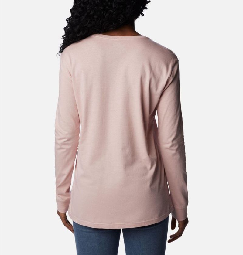 Pink Women's Columbia North Cascades Long Sleeve T-Shirt | 2340-URSLA