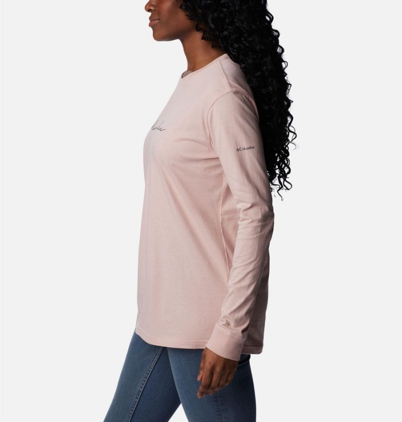 Pink Women's Columbia North Cascades Long Sleeve T-Shirt | 2340-URSLA