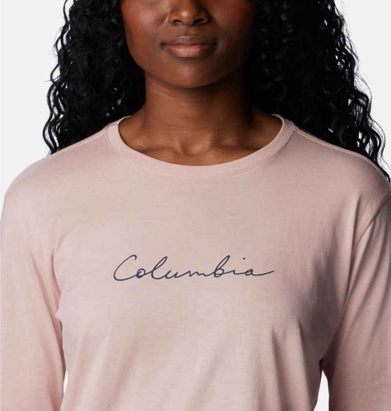 Pink Women's Columbia North Cascades Long Sleeve T-Shirt | 2340-URSLA