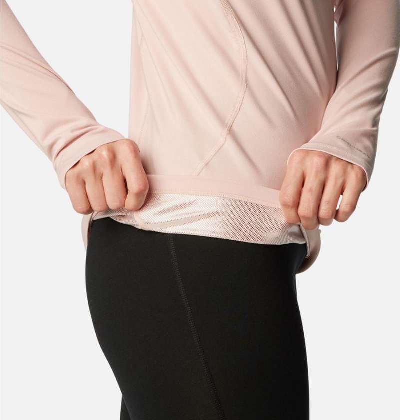 Pink Women's Columbia Omni Heat Midweight Baselayer Half Zip T-Shirt | 8973-GHFKP