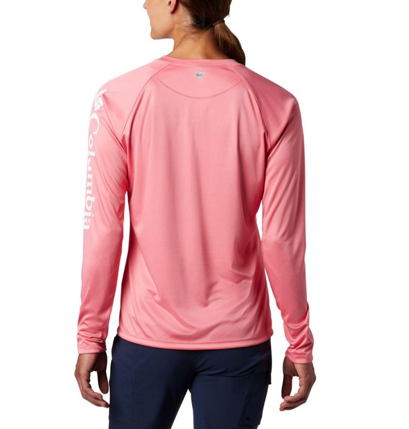 Pink Women's Columbia PFG Tidal II Long Sleeve T-Shirt | 3648-GTQRJ