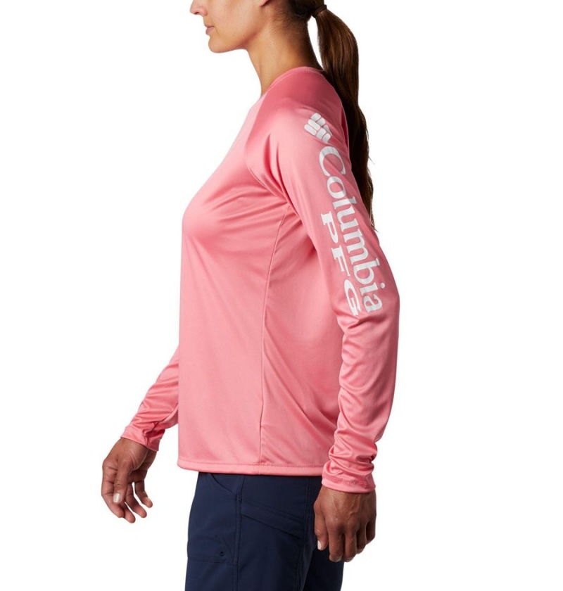 Pink Women's Columbia PFG Tidal II Long Sleeve T-Shirt | 3648-GTQRJ