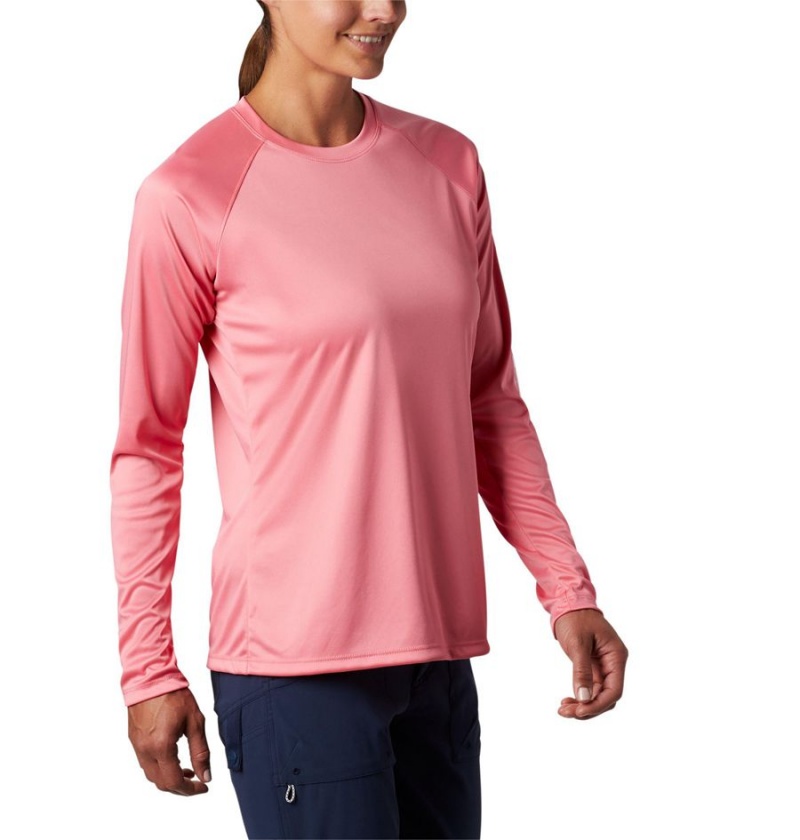 Pink Women's Columbia PFG Tidal II Long Sleeve T-Shirt | 3648-GTQRJ